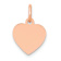 14k Rose Gold Polished Heart Shaped Disc Pendant
