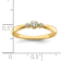 14K Yellow Gold Petite Beaded Edge Round Diamond Ring 0.1ctw