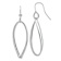 Rhodium Over 14k White Gold Textured Twisted Dangle Earrings