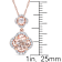 Morganite & Diamond 14K Rose Gold Quatrefoil Tiered Pendant 1.53ctw
