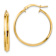 14k Yellow Gold 1" Polished Large Hoop Earrings