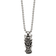 Stainless Steel Antiqued and Polished Dragon Head 22-inch Necklace
