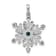 14K White Gold 1/4ct. Blue and White Diamond Snowflake Pendant