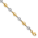 14k Yellow Gold and 14k White Gold Polished Diamond-Cut Puffed Circles Bracelet