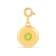 Round Peridot 18K Yellow Gold Over Sterling Silver Circle August
Birthstone Charm