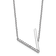 Rhodium Over 14k White Gold Sideways Diamond Initial V Pendant Cable
Link 18 Inch Necklace