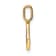 14K Yellow Gold Diamond Letter L Initial Pendant