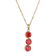 Red Cubic Zirconia 18k Yellow Gold Over Sterling Silver January
Birthstone Pendant 7.32ctw