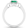 1.75ctw Green Emerald and Diamond 14K White Gold Halo Ring