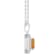 8x6mm Emerald Cut Citrine And White Topaz Rhodium Over Sterling Silver
Double Halo Pendant w/Chain