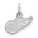 Rhodium Over Sterling Silver NHL LogoArt Detroit Red Wings Extra Small Pendant