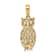 14K Yellow Gold Owl Pendant