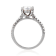 Rhodium Over Sterling Silver Round White Topaz Solitaire Ring 3.28ctw