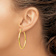 14k Yellow Gold 1 3/16" Polished Tube Hoop Earrings