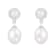 4-8.5 White Cultured Freshwater Pearl and Cubic Zirconia Rhodium Over
Sterling Silver Earrings
