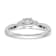 Rhodium Over 14K White Gold Lab Grown Diamond VS/SI GH, 3-Stone Complete
Engagement Ring 0.617ctw