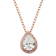 White and Pink Cubic Zirconia 14k Rose Gold Over Brass Pendant With
Chain 3.69ctw