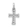 Rhodium Over 14k White Gold Small Diamond Latin Cross Pendant