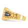 10K Yellow Gold Textured with Enamel and Lab Created Sapphire Blue Lodge
Masonic Ring