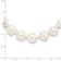 Rhodium Over Sterling Silver 10-11mm White Freshwater Cultured Pearl Necklace