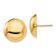 14k Yellow Gold 15.5mm Button Earrings
