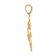 14k Yellow Gold Satin and Polished Sun Pendant