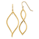 14k Yellow Gold Twisted Drop Earrings