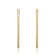 Textured Bead C-Hoop Earrings In 14K Gold Over Brass