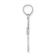 Rhodium Over 14k White Gold Textured Small Cross with Flower Pendant