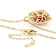 Lab-Created Padparadscha Sapphire And White Zircon Pendant Necklace In
18K Gold Over Sterling Silver 9.26ctw