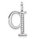 14K White Gold Diamond Lower Case Letter Q Initial Pendant