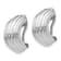 Rhodium Over 14k White Gold 5/8" Non-Pierced J-Hoop Earrings