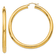 14k Yellow Gold Polished 2 3/8" Tube Hoop Earrings