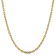 14K Yellow Gold 3.7mm Semi-solid Diamond-cut Open Link Cable Chain Necklace
