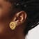 14k Yellow Gold 13mm Textured Love Knot Stud Earrings