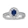 0.75ctw Sapphire and Diamond Ring in 14k White Gold