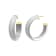 14K Yellow Gold Over Sterling Silver Small Illusion Acrylic Hoop
Earrings in Gray