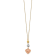 14K Tri-color Ropa Diamond Cut Beads and Heart with 2-inch Extension Necklace