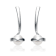 Pear Shape Freshwater Pearl Ribbon Swirl Drop Earrings In Sterling Silver
