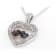 White, Blue And Red Diamond Rhodium Over Sterling Silver Heart Pendant
With Chain 0.50ctw