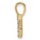 14K Yellow Gold Lab Grown Diamond Letter T Initial Pendant