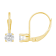 4mm Round White Topaz 14k Yellow Gold Drop Earrings