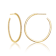CZ Open Hoop Earrings In 14K Gold Over Sterling Silver