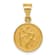 18k Yellow Gold Satin Saint Christopher Medal Pendant