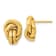 14k Yellow Gold Polished Love Knot Stud Earrings