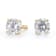 Certified White Lab-Grown Diamond E-F SI 18K Yellow Gold Solitaire Stud
Earrings 0.75ctw