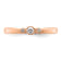 14K Rose Gold Petite Beaded Edge Round Diamond Ring 0.1ctw