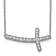 Rhodium Over 14K White Gold Lab Grown Diamond VS/SI GH, Sideways Cross
18 Inch Necklace