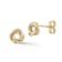 Bellissima Gold 14K Yellow Gold Rounded Dainty Love Knot Studs