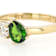 Chrome Diopside And Moissanite Ring In 18K Gold Over Sterling Silver